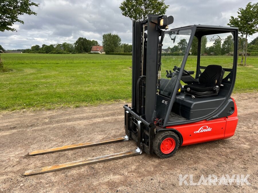 Linde E16C-02 three-wheel forklift